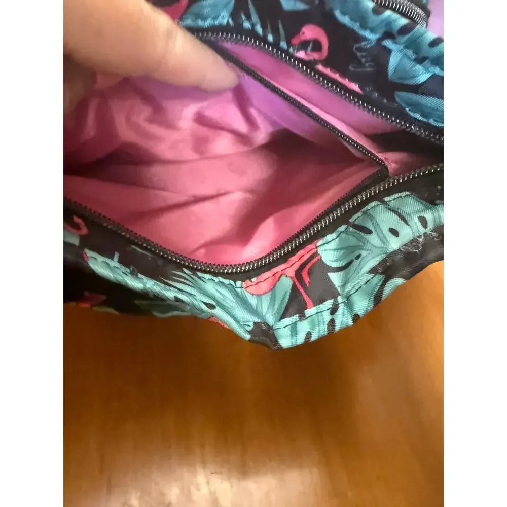 LUG RFID double dutch 3.0 crossbody flamingo black travel cleanable safety cute